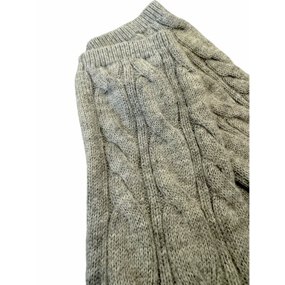 Talbots Gray Soft Cable Knit Lambswool Blend Gloves Lightweight but warm Classy - Picture 5 of 6